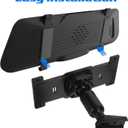 STOBAZA Rearview Mirror Bracket Dash Cam Mount 6.10X2.63 Inch Aluminum Back Plate Stable Anti-Vibration Rear View Mirror Mount Compatible with Hiac 2008-2011