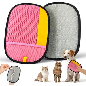 2 x Pet Hair Removal Glove, Magic Brush Electrostatic Mitt, Pet Hair Remover Tool for Dog & Cat, Reusable Pet Hair Gloves Pet Grooming Needs, Fur Remover for Couch, Clothing, Carpet & Car Seat