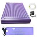 95% Small Wave Water Mattress with 200W Adjustable Water Bed Heater, Water and Air Dual Use, PVC Softside Foldable Mattress, Double Exhaust Hole, Durable & Ergonomic (Queen - 60" x80")