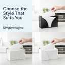 2 x White Acrylic Countertop Paper Towel Dispenser - Freestanding Guest Towel Holder & Napkin Organizer for Bathroom, Kitchen & Office - Fits C-Fold, Z-Fold & Multifold Hand Towels, 10.75" x 6.5" x 4