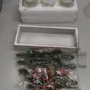 SUPREME LIGHTS 2017 Christmas Mason Jars, Winter White Mason Jars, Christmas Centerpieces for Home Table Decor, Wood Tray & 3 Decorative Jars, Winter Farmhouse Dining Table Centerpieces Decoration