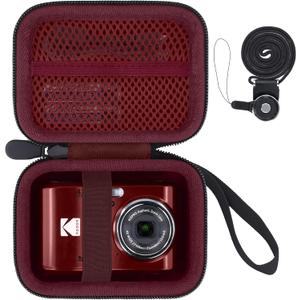for KODAK PIXPRO Friendly Zoom FZ55/FZ45/FZ43 16MP Digital Camera Hard Carrying Storage Case(Only Red Case)