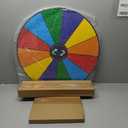 24 Inch Heavy Duty Spinning Prize, Adjustable 34"-61" Height Spinning Wheel for Prizes, 12 Slots & Dry Erase Marker & Eraser for Carnival, Wheel of Fortune Game Carnival & Engaging Home Parties, Tradeshow