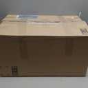 Sunnyray 4 Pcs Rice Storage Container 28 lb Airtight Flour Container with Wheels Measuring Cup Clear Pet Food Cube Dog Birds Cat Food Bin Grain Cereal Organizer Box for Dry Baking Supplies(White Lid)