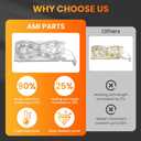 AMI PARTS 3387747 W11344457 Dryer Heating Element Replacement Part Fit for Whirl-pool Ken-more May-tag Dryers Replaces AP6008281 W11045584 WP3387747VP PS11741416