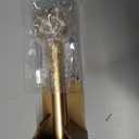 Exclusive Home Curtains Rings 1" Curtain Rod and Coordinating Finial Set, Gold, Adjustable 36"-72"