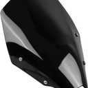 Motorcycle Windscreen Windshield Replacement for Kawasaki Z500 Z 500 SE ABS 2024 2025 2026 PC Windscreen Double Bubble (Black)