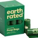 Earth Rated Poop Bags for Dogs, Leak Proof and Extra Thick Waste Bag Refill Rolls, Unscented, 270 Count