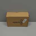 Glass Door Knobs for Interior Doors - Vintage Crystal Passage Closet & Hallway Door Knob - Diamond Cut Door Handle - Matte Black Finish (1 Pack)