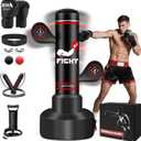 Upgraded Heavy Freestanding Punching Bag for Adults Teens, 70 Standing Punching Bag with Gloves, Pump and Jump Rope, Boxing Reflex Ball, Women Men Kickboxing Bags for Training MMA Fitness Home Gym