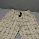 Allegra K Women's Plaid Trousers Pockets Straight Leg Pants X-Small Khaki