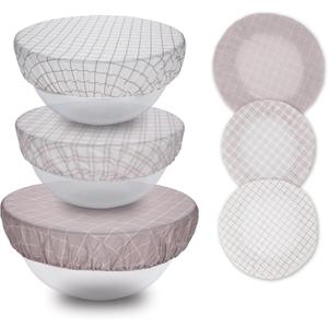 Reusable Beeswax Bowl Covers 10/12 Inch - Elastic Cotton Cloth for Bread & Sourdough Dough Proofing/Rising, Food Storage