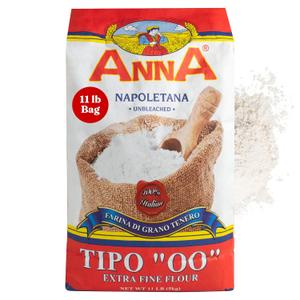Cento Anna Tipo 00 Flour, 11 Lbs., Extra Fine, Unbleached, Soft Wheat Flour, Perfect for Pizza Crust, Pasta & Bread, Grown and Processed in Italy Best By: 27/7/2022