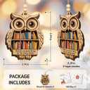 2 x 2025 Book Ornaments for Christmas Tree, Gift for Book Lover Women, Wooden Ornaments as Bookish Gifts for Christmas Tree Decorations, Gifts for Readers Hanging Xmas Decor