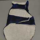 Malier Classic Plaid Fleece Dog Coat Jacket with Pocket, Windproof Warm Dog Coat Vest Winter Pet Clothes Apparel for Small Medium Large Dogs (Blue, Medium)