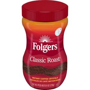 Folgers Classic Roast Instant Coffee, 8 Ounce
