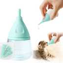 RockTech Ergonomic Kitten Bottle Feeding kit, Puppy Bottles for Nursing Puppy Milk -40ml Anti-Choking Slow Flow Nursing Bottle for Newborn Kittens/Puppies/Small Animals,Silicone Feeder (Blue)