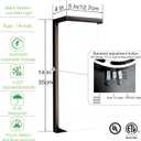 Black 18/20/22W 14in Outdoor Wall Light Fixtures, IP65 Waterproof, 3-Color Temp Adjustable Porch Lights, Modern dawn to dusk Exterior Sconces for House, Front Door, Walkway, Wall Mount,2 Pack