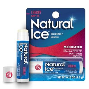 Natural Ice Cherry - SPF 15 lip balm, Cherry Flavor, 0.15 Ounce