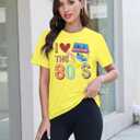 80s Shirts for Women Retro 90s Outfit I Love The 80s Tshirts 1980s Theme Party Outfits 80 S 90 S Neon Costumes (XXL)