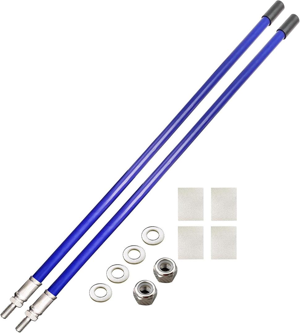 C CLINK 24''Snow Plow Blade Markers Guides Blue 304 Stainless Steel Vertical Stud Bracket for Most Blizzard Boss SNO-Way Western Meyer Polaris plow Mark The Edge of The Plow