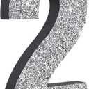 7.8 Inch Glitter Number Table Centerpiece 0-9 Diamond Number 2 Birthday Table Decorations, Wooden Centerprise Digit 2 for Birthday, Chrismas, Graduation, Wedding, Anniversary Party Decorations (2, 0)