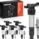 A-Premium Ignition Coils and Spark Plugs Kits Compatible with Volvo XC60 2010-2011, XC90 2007-2011, S60 2011-2012, S80 2007-2011, XC70 2008-2011, V70 2008-2010 & Land Rover LR2 2008-2012 6-PC Set