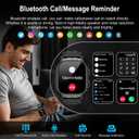 Smart Watch for Men Fitness Tracker: Make/Answer Call Military Smart Watches for Men Digital Mens Watches Running Waterproof Smartwatch Android Phones iPhone Samsung Compatible Heart Rate Monitor