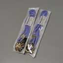 2 x Breakaway Lanyards for Keys ID Badges, Long Scrunchie Lanyard for Women, Teacher Neck Phone Keychain Lanyard (Lavender)