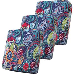 Smiry Printed Couch Cushion Covers, Stretch Soft Couch Covers for Sofa, Washable Non-Slip Sofa Slipcover Furniture Protector for Indoor and Outdoor (3 Pack, Blue Green)