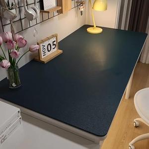 Set of 2 Pack, Leather Desk Mat, Office Desk Pad, Laptop Mat - Dark Blue, 47.2 * 15.7