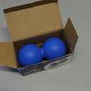 COZLOW Double Lacrosse Silicone Massage Ball - Cobalt Blue - Peanut Trigger Point Roller for Mobility, Deep Tissue Therapy, Myofascial Release - Acupressure Tool for Muscle Pain Relief