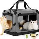 Extra Large Cat Travel Carrier - Soft-Sided, Car-Ready for 2 Cats