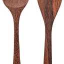 MyFurtive Wooden Spatulas - Eco-Friendly, Durable & Ergonomic Kitchen Utensils - Non-Scratch Cooking Tools for Stirring, Flipping & Serving - Set of 2 (12.8” & 12”)
