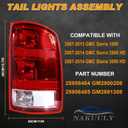 Tail Lights Compatible With 2007-2014 GMC Sierra 1500 2500HD 3500HD Driver and Passenger Side Taillights Brake Signal Assembly with Bulbs and Harness # 25958484 25958485