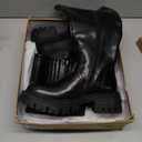 Platform knee high boots women Comfortable Stretch Round Toe Chunky Heel Tall Boots with Side Zip Dress Casual Long Riding Boots (5, Black)