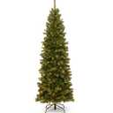 6.5 ft. North Valley Spruce Pencil Slim Artificial Christmas Tree with Clear Lights