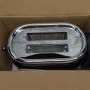 Mueller Retro Toaster 2 Slice with 7 Browning Levels and 3 Functions: Reheat, Defrost & Cancel, Stainless Steel Features, Removable Crumb Tray, Under Base Cord Storage, Black