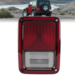 Clidr Tail Light Assembly for 2007-2018 Jeep Wrangler Rear Brake Stop Lamp w/Bulb Replace 55077891AH CH2800177 Left Driver Side