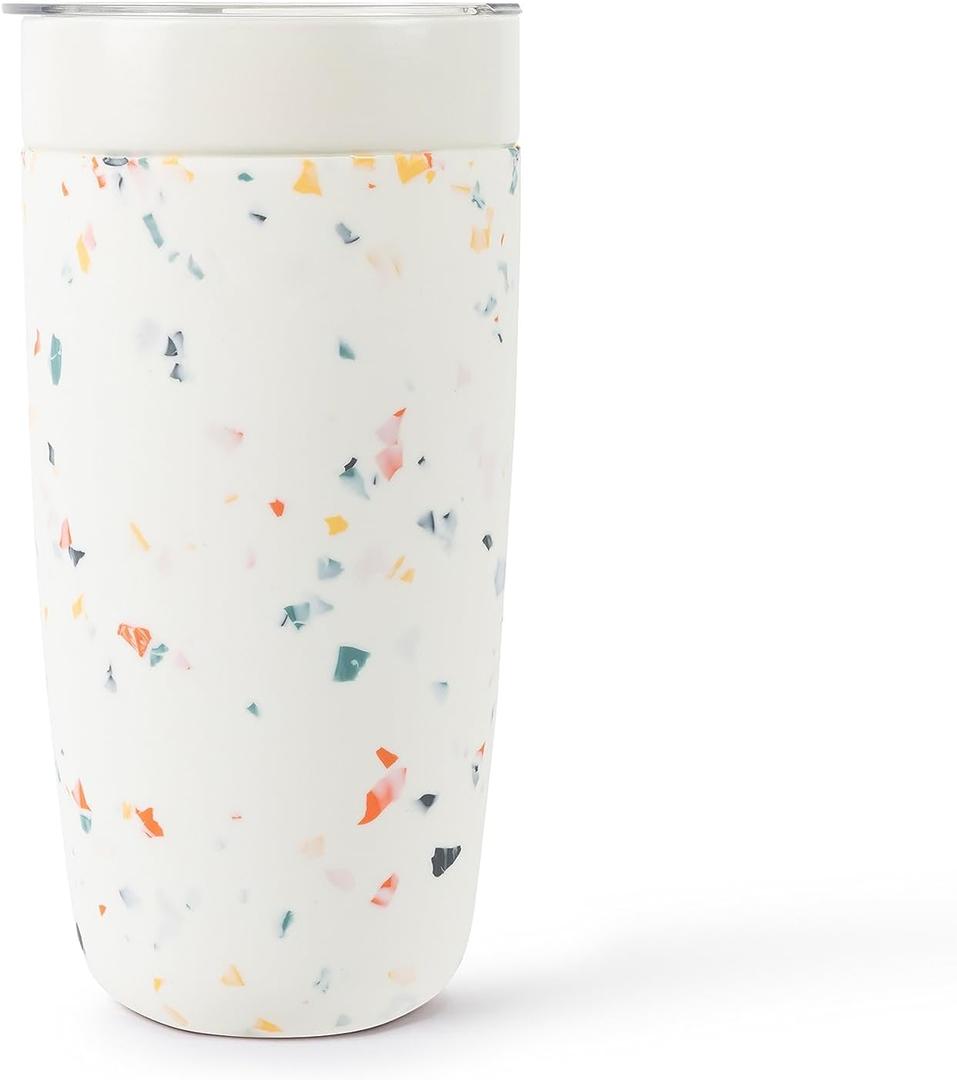 W&P Porter Insulated Tumbler 20 oz | No Metallic Aftertaste Ceramic Coated for Water, Coffee, & Tea | Wide Mouth Vacuum Insulated | Dishwasher Safe, Cream Terrazzo W&P Porter Insulated Tumbler 20 oz | No Metallic Aftertaste Ceramic Coated for Water, Coffee, & Tea | Wide Mouth Vacuum Insulated | Dishwasher Safe, Cream Terrazzo