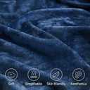 BEDELITE Velvet Body Pillow Cover with Zipper, Soft and Plush 20x54 Long Pillow Case, Velvety Smooth and Cozy Body Pillow Pillowcase for Bedroom and Couch, for All Seasons(Navy Blue)