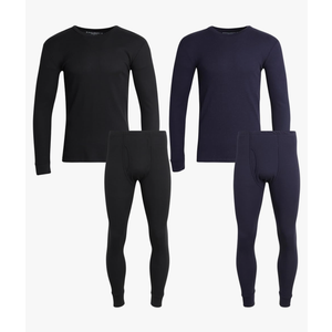 Bass Creek Outfitters Men's Thermal Underwear Set - 4 Piece Waffle Knit Shirt and Long Johns - Base Layer Set for Men (S)
