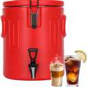3.5 Gallon Insulated Beverage Dispenser, 304 Stainless Steel Hot Drink Dispenser & Hot Water Dispenser, Cooler Jug with Ice and Hot Drink Dispenser for Parties Camping Sports
