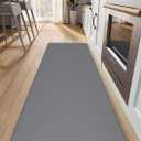 Kitchen Mats for Floor - 17"x59" Anti Fatigue Mats for Kitchen Floor - Non Slip Cushioned Rugs for Standing - Grey