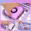 PAIYULE Kids Instant Print Camera Case for ESOXOFFORE Digital Video Cameras with 3 Rolls Paper Refill, Toddler Film Camera Storage Holder Bag with Mesh Pocket for Thermal Paper (Box Only)- Purple