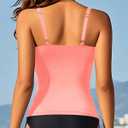 Aqua Eve Tankini Tops for Women Swimwear Top Only Tummy Control Bathing Suit Top No Bottom (Available in Plus) (Pink, XXL)