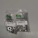 2 x (4 Sets) 3/8"-16 x 4 Stainless Steel Hex Head Screws Bolts, Nuts, Flat & Lock Washers, 18-8 (304) S/S, Fully Threaded by MetalSpacersOnline