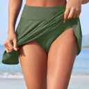 Aqua Eve Women Swim Skirt Tummy Control Swimsuit Skirt High Waisted Bathing Suit Bottom (Available in Plus)