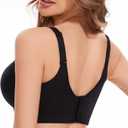 Bras for Women Push Up Bra Back Fat Smoothing Bra Comfort Lightly Padded Underwire Support T-Shirt Bras (Black), 34C