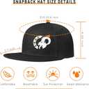 Chef Hat for Men Snapback Hats Funny Flat Bill Hat for Boy Women Adjustable Snap Pack Baseball Cap Black (Black)